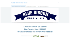 Desktop Screenshot of blueribbonheatandair.com