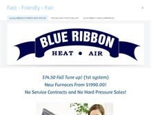 Tablet Screenshot of blueribbonheatandair.com